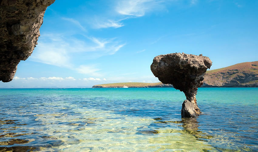 Balandra beach is located just a few kilometers from La Paz, Baja California Sur