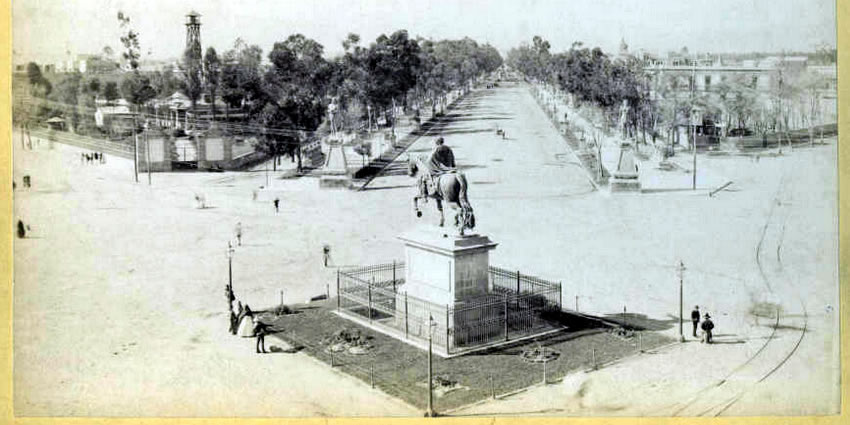 Paseo de la Reforma in 1885-1899