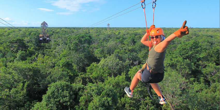 Ziplining in Mexico