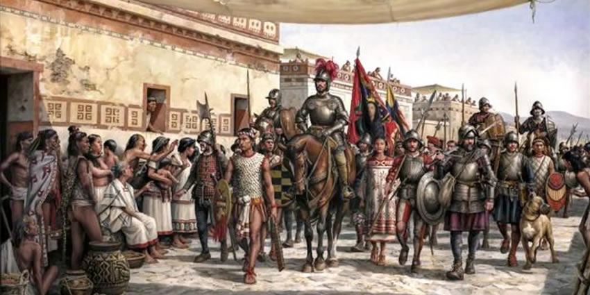 The Arrival of Hernan Cortes in Mexico