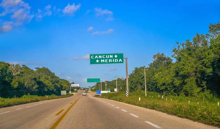 Driving to Cancun